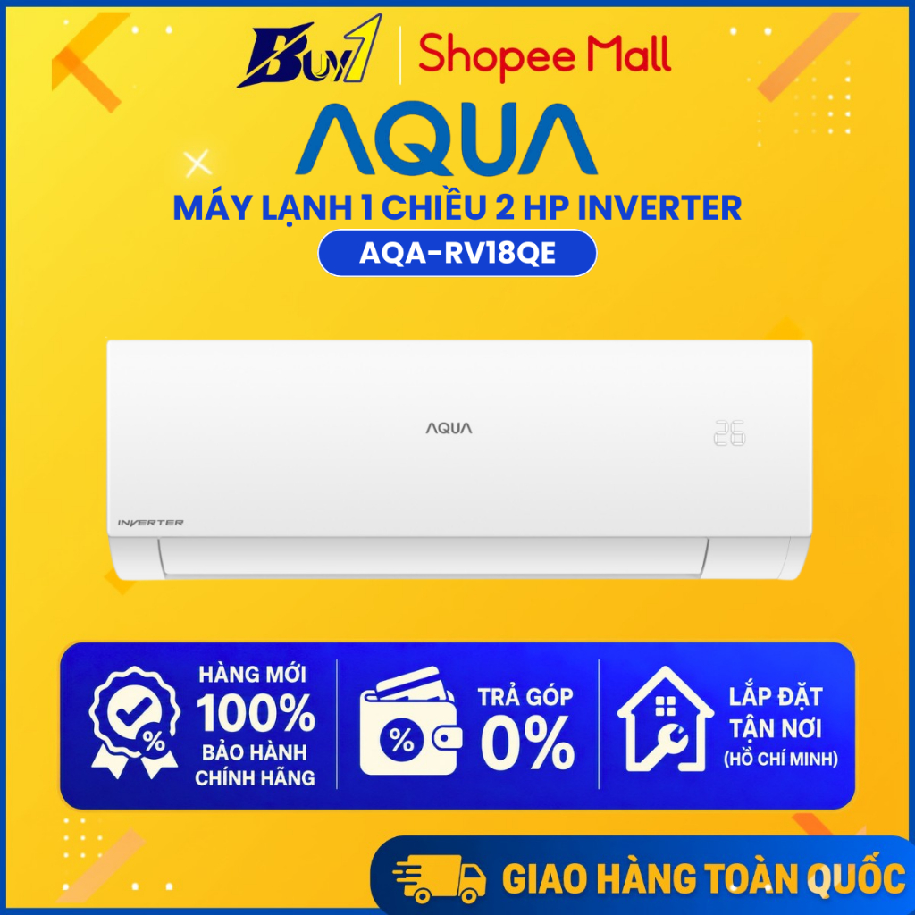 AQA-RV18QE - Máy Lạnh AQUA Inverter 2 HP AQA-RV18QE - Hàng Chính Hãng