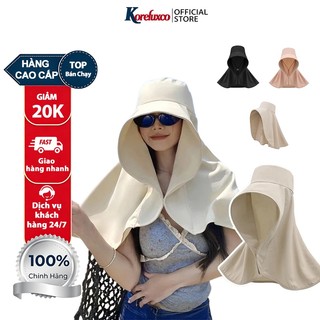 [NEW]Mũ chống nắng vành rộng, thiết kế tiện lợi với khăn choàng, bảo vệ khỏi tia cực tím 99%