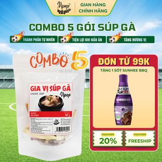 Combo 5 gói gia vị nấu súp gà tự nhiên vipep 100g - gia vị vipep