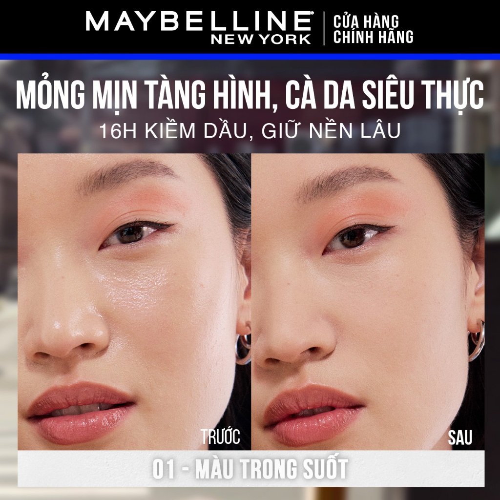 Phấn phủ bột "filter" cà da, kiềm dầu, chống nước, lâu trôi 16H Fit Me Mattifying Setting Powder Maybelline New York 10g | BigBuy360 - bigbuy360.vn
