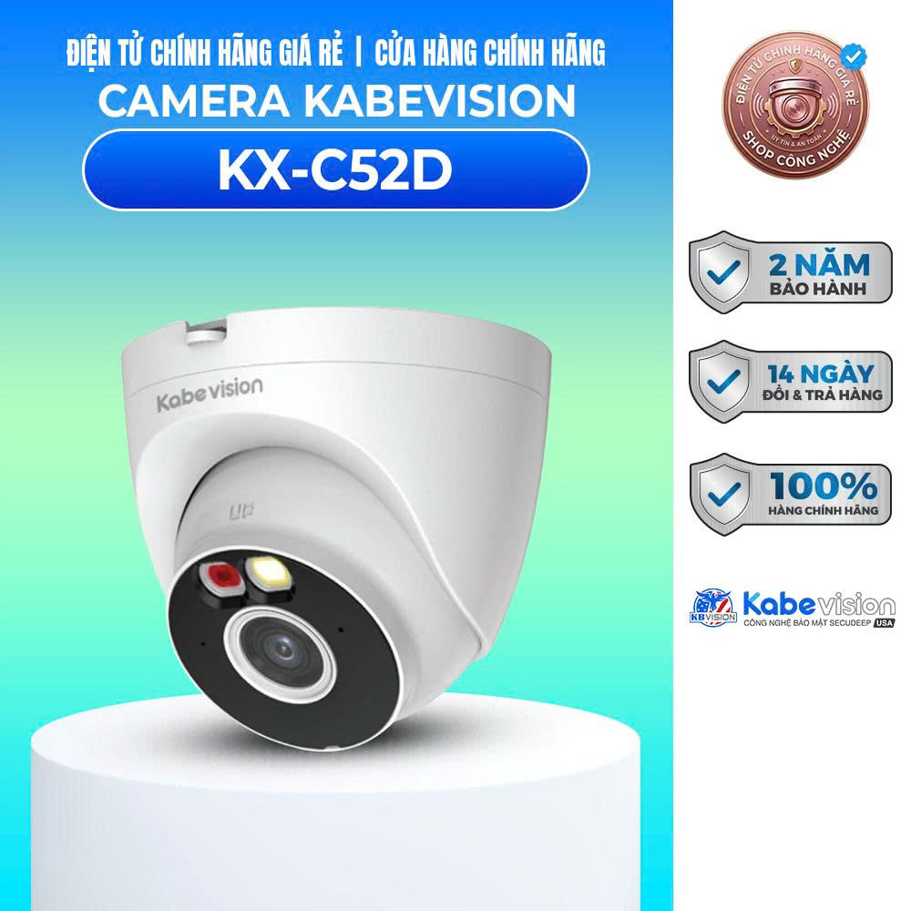 Camera IP WiFi dome 5MP KBVISION KX-C52D - BẢO HÀNH CHÍNH HÃNG 2 NĂM
