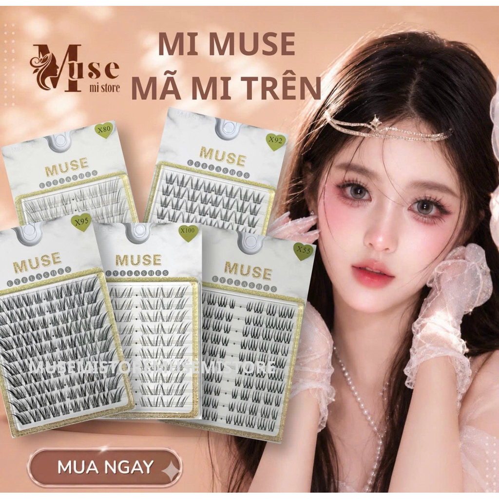 Mã Mi Trên - Mi Giả MUSE, Mi Cụm Cao Cấp MUSE mỏng tự nhiên - Muse_ Mi_Store
