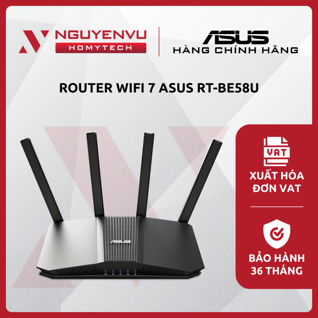 [Full VAT] Router WiFi 7 ASUS RT-BE58U (BE3600/AiMesh/Cổng 2.5G/USB 3.2) - CHÍNH HÃNG