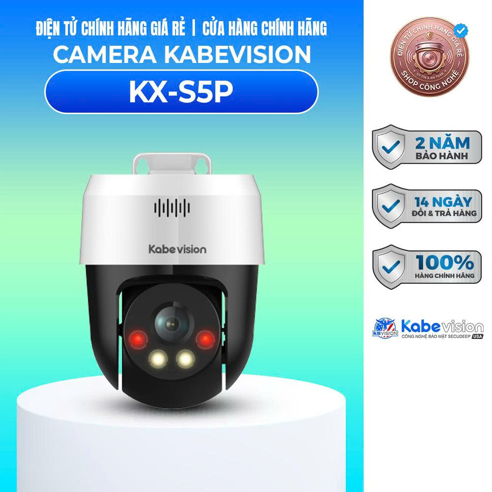 Camera PoE quay quét 5MP KBVISION KX-S5P - BẢO HÀNH CHÍNH HÃNG 2 NĂM