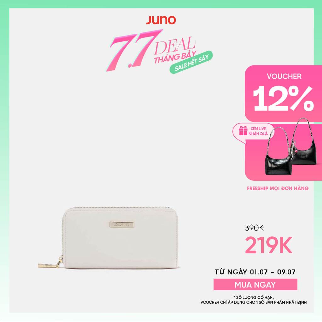 Ví Nữ Cầm Tay Thời Trang JUNO Hoạ Tiết Vân Chìm Thời Trang VI052