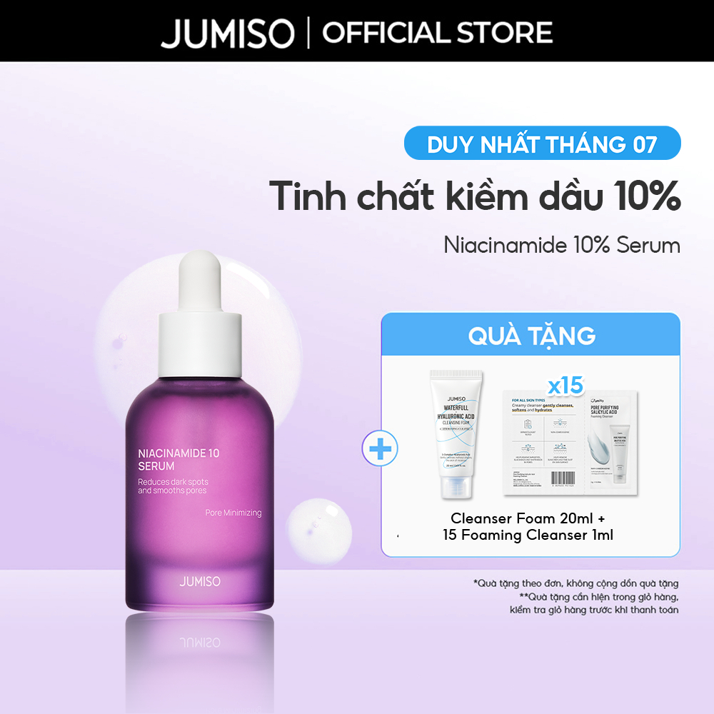 [Mua 1Tặng 16][Niacinamide 10%] Tinh chất hỗ trợ kiềm dầu, thu nhỏ lỗ chân lông, dưỡng sáng JUMISO N