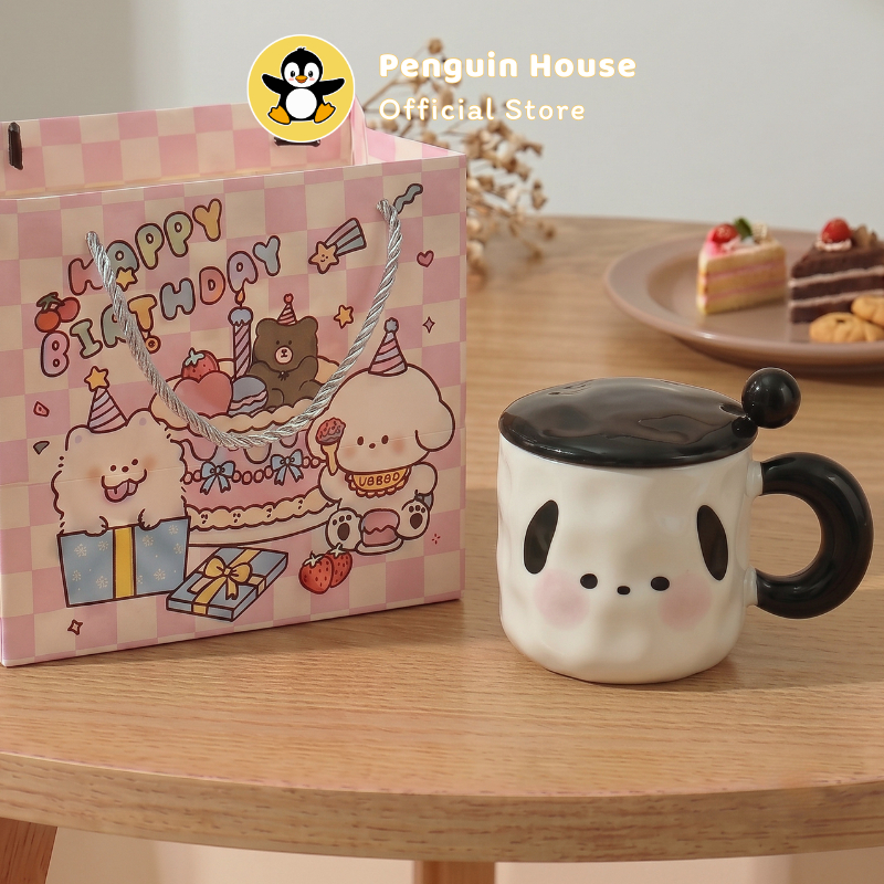 [Penguin] Cốc sứ uống nước Pochacco 400ml cốc sứ cute ly sứ dễ thương quà tặng người yêu_FS4