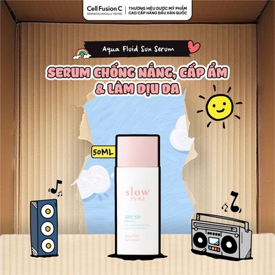 Serum Chống Nắng Cấp Ẩm Làm Dịu Da Slowpure Aqua Fluid Sun Serum SPF50+ PA++++ 50ml