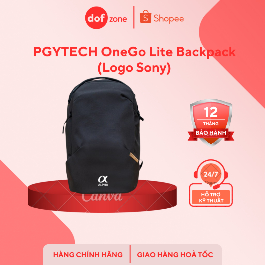 Balo máy ảnh PGYTECH OneGo Lite Backpack 16L - Hàng Mới Chính Hãng