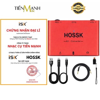 Box Livestream Stereo HOSSK K2 - PK Đàm Thoại 2 Chiều Vừa Hát Live Stream Vừa Sạc Tích Hợp Soundcard Âm Thanh