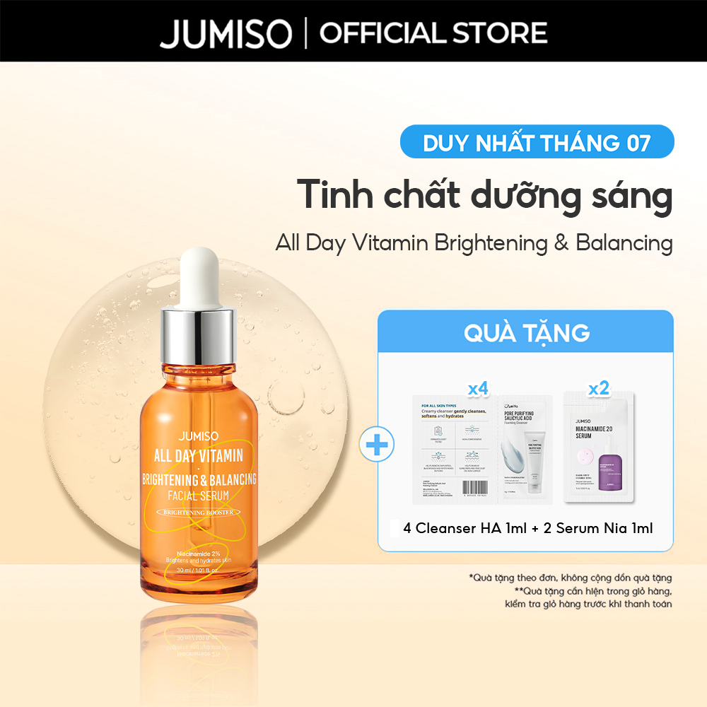 Serum Dưỡng Sáng Mờ Thâm Jumiso All Day Vitamin Brightening & Balancing Serum 30ml
