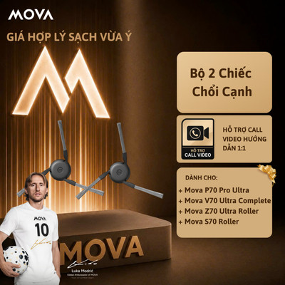Bộ 2 Chiếc Chổi Cạnh Mova P70 Pro Ultra/ V70 ULTRA Complete/Z70 ULTRA ROLLER/ S70 ROLLER
