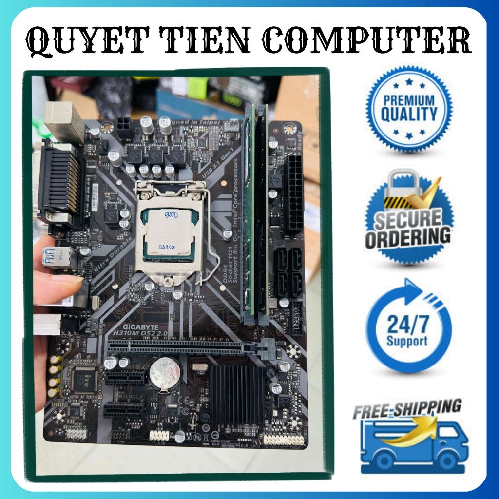 MainBoard GIGABYTE H310M-DS2 (socket 1151v2) ZIN Chính Hãng - Đủ Chặn FE