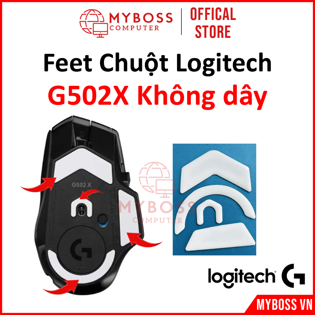 [SIÊU RẺ] Tấm Dán Mouse Feet Chuột Logitech G502X Ko dây, có dây/ G502 Hero Có dây, Ko dây Cực Bền 