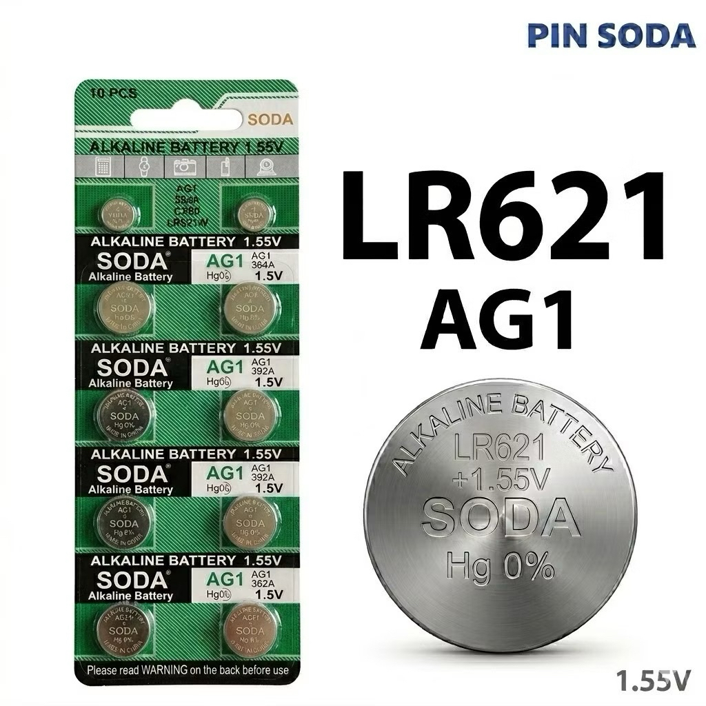 [Pin hiệu Soda]AG1(LR21)/AG4(LR626)/AG1(LR621)/AG5(LR754)/AG10(LR1130)