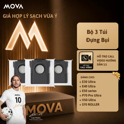 Bộ 3 Túi Đựng Bụi Cho Mova E30 Ultra/ E40 Ultra. E50 series/ P70 Pro Ultra/ V50 Ultra/ S70 ROLLER