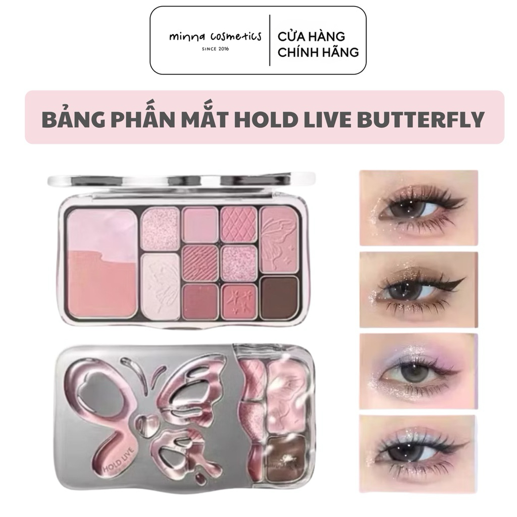 [Hold Live] Bảng Phấn Mắt 12 Ô Hold Live Butterfly