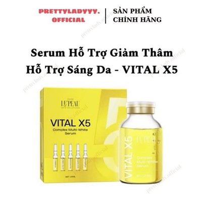 Serum Vital X5 Multi White 50ml  LEPEAU - Hỗ Trợ Giảm Thâm, Kích Trắng Và Làm Đều Màu Da