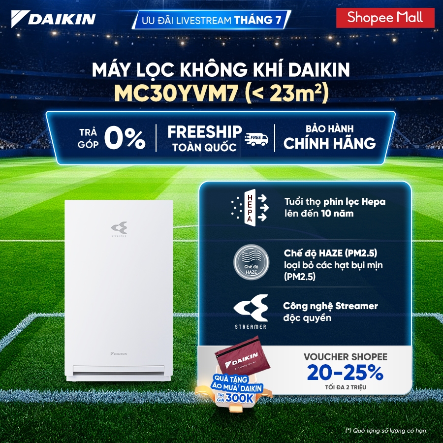 [LIVESTREAM] Máy lọc không khí Daikin MC30YVM7 - Diện tích sử dụng 23m2