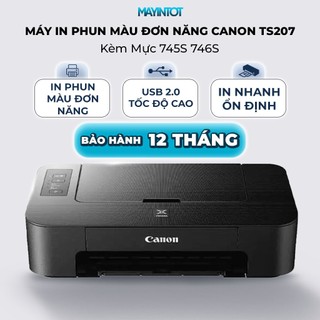 Máy In Phun Màu Đơn Năng Canon TS207 Kèm Mực 745S 746S - Máy In Tốt