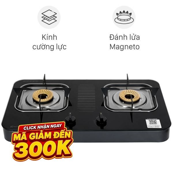 Bếp ga đôi Electrolux ETG7257GKR chính hãng trưng bày mới 99% Bảo hành 12 tháng