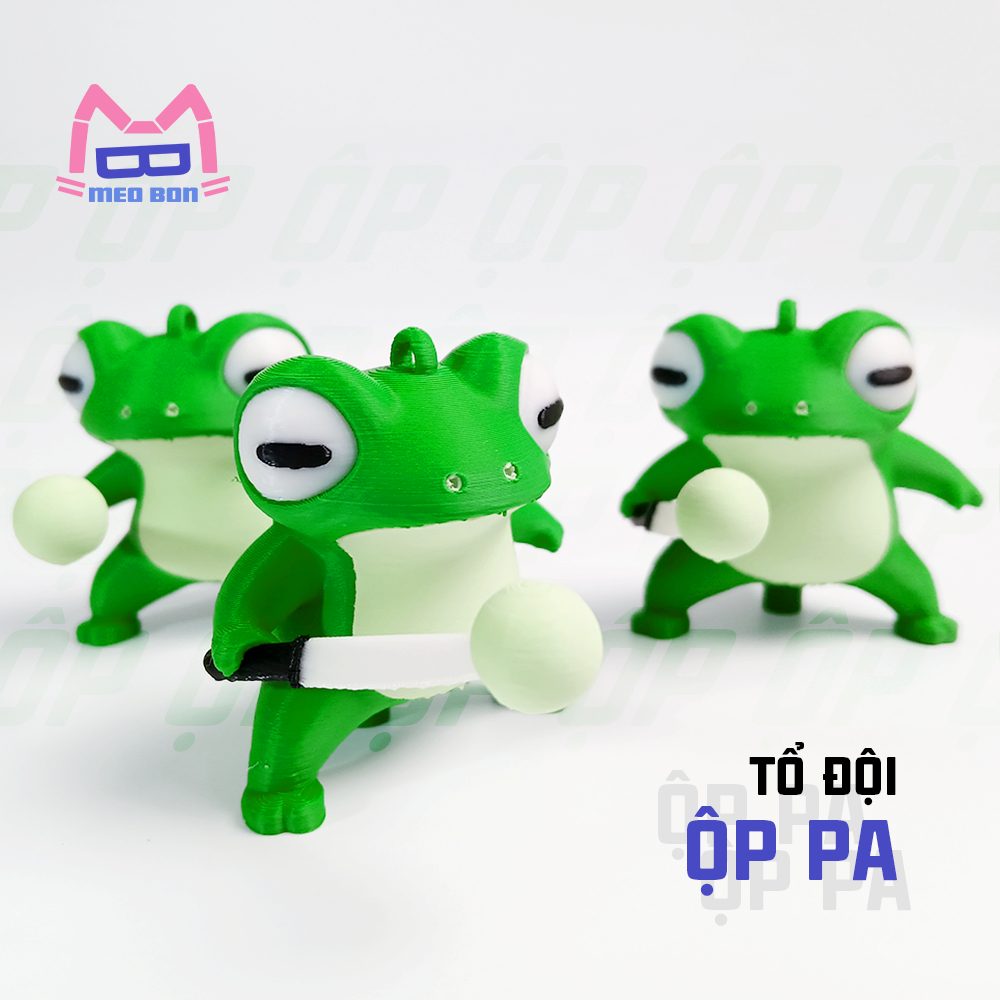 Mô Hình Meme Ếch Cắt Chanh - Tổ Đội Ộp Pa In 3D