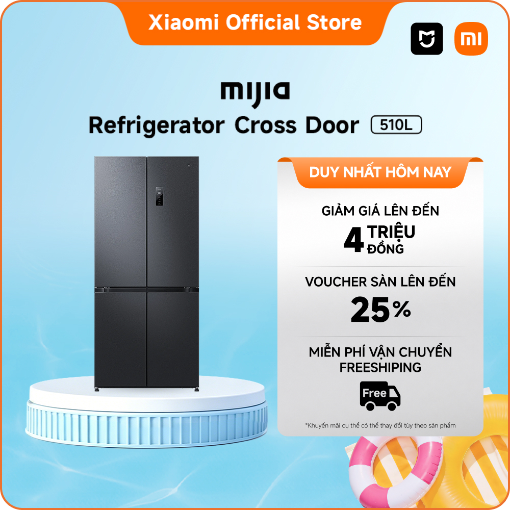 hàng có sẵn ngay bây giờ Tủ lạnh Xiaomi Mijia 510L | Bảo hành 2 năm｜-1°C đến 5°C* vùng nhiệt độ có t