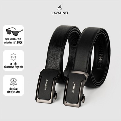 Thắt Lưng Nam Da Thật Thiết Kế Mặt Khóa Tự Động Chính Hãng Lavatino - MT05X