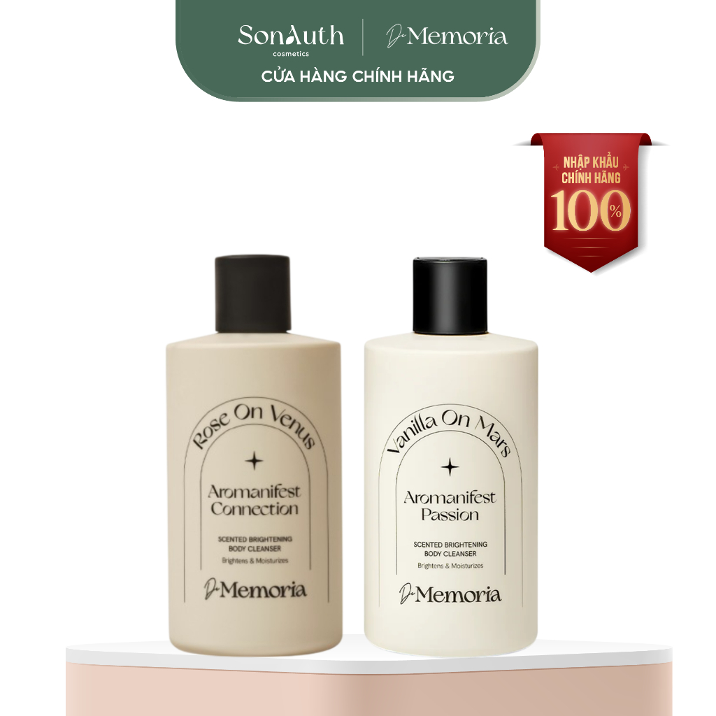 [NHẬP KHẨU] Sữa tắm trắng da hương nước hoa De Memoria Scented Brightening Body Cleanser 300ml