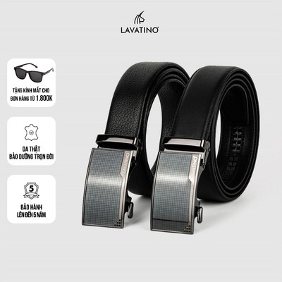 Thắt Lưng Nam Da Bò Cao Cấp Hàng Hiệu Lavatino Khoá Tự Động Thiết Kế Sang Trọng TIMELESS 06