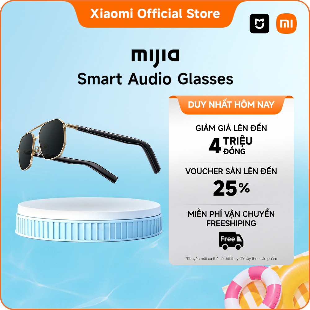 Mắt Kính Mijia Audio Thông Minh, kết hợp tai nghe Bluetooth, Ghi âm, Trợ lý ảo IOS/Android, Kết nối 