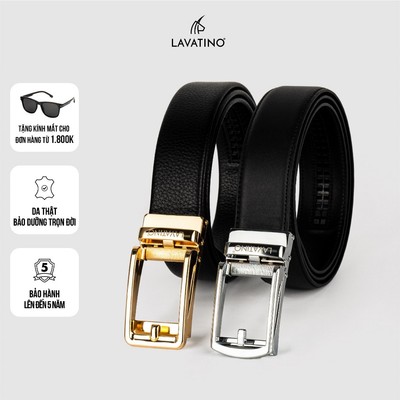 Thắt lưng nam cao cấp thiết kế mặt khóa tự động chính hãng Lavatino - TI11