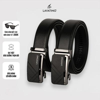 Thắt Lưng Nam Da Bò Thật,Thiết Kế Khóa Tự Động Cao Cấp, Bảo Hành Chính Hãng Lavatino [MT16]