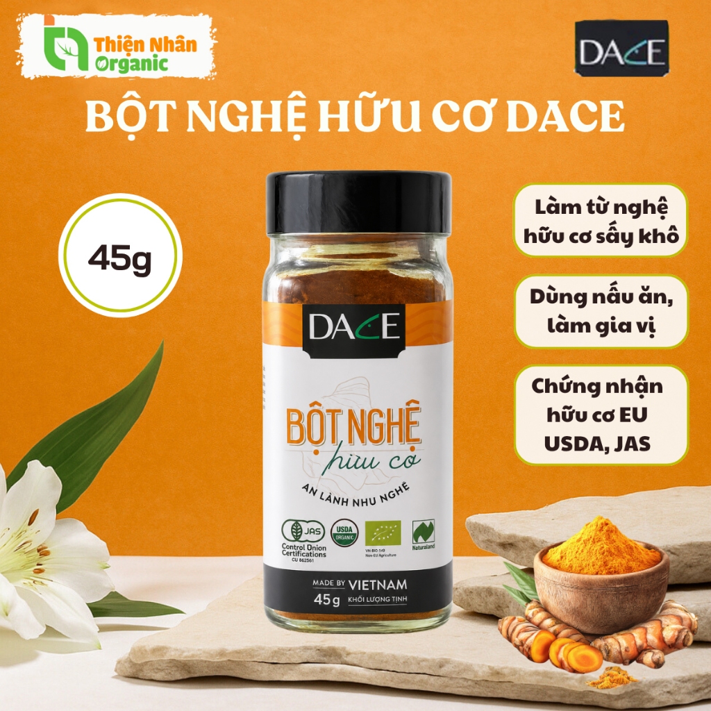 Bột nghệ hữu cơ Dace 45g