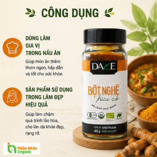 Bột nghệ hữu cơ Dace 45g