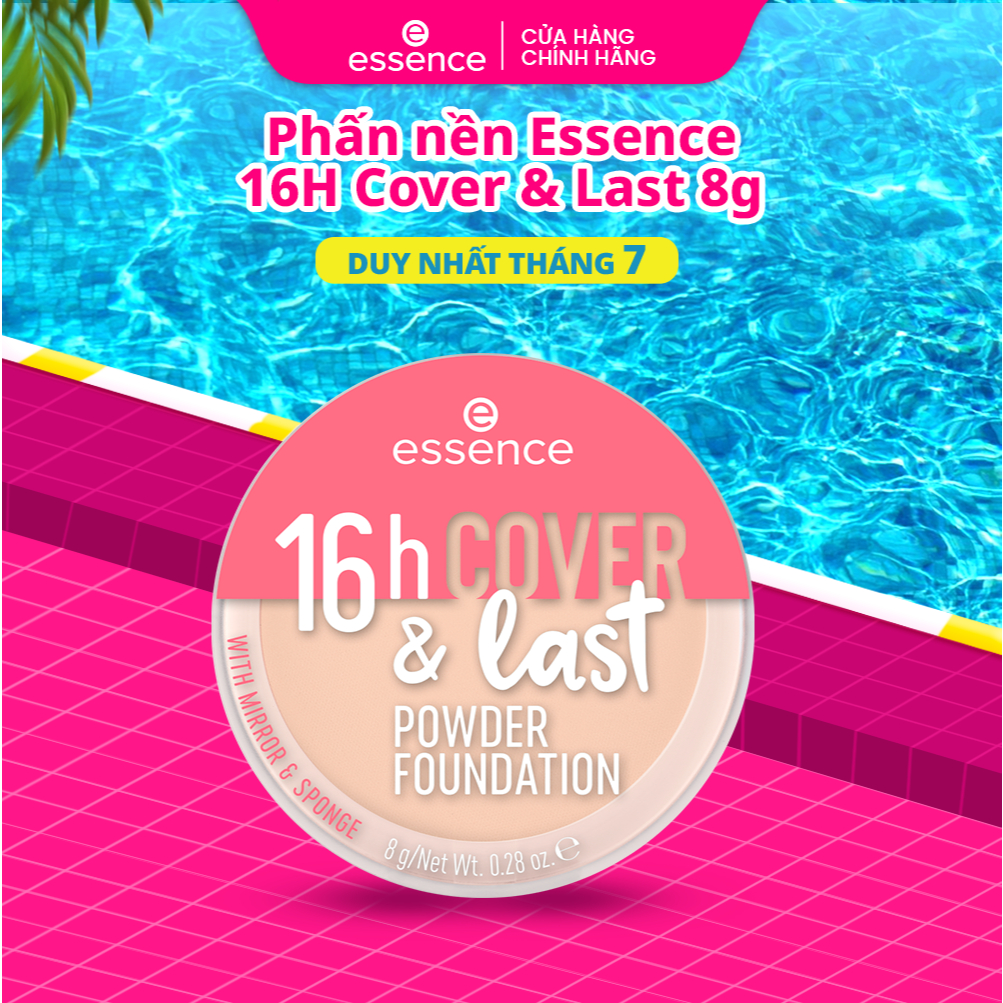 Phấn nền che phủ bền màu Essence 16H Cover & Last 8g