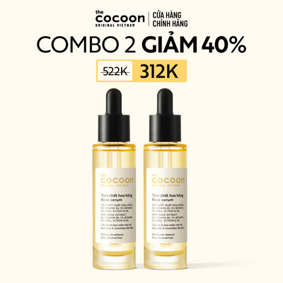 [MUA 2 GIẢM 40%] Combo 2 Tinh chất hoa hồng Cocoon 30ml
