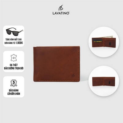 Ví nam cao cấp da Sáp thiết kế nhỏ gọn chính hãng Lavatino - Wallet Syden - WB38
