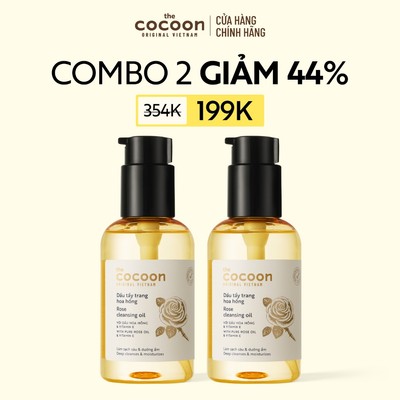 [MUA 2 GIẢM 41%] Combo 2 Dầu tẩy trang hoa hồng Cocoon 140ml