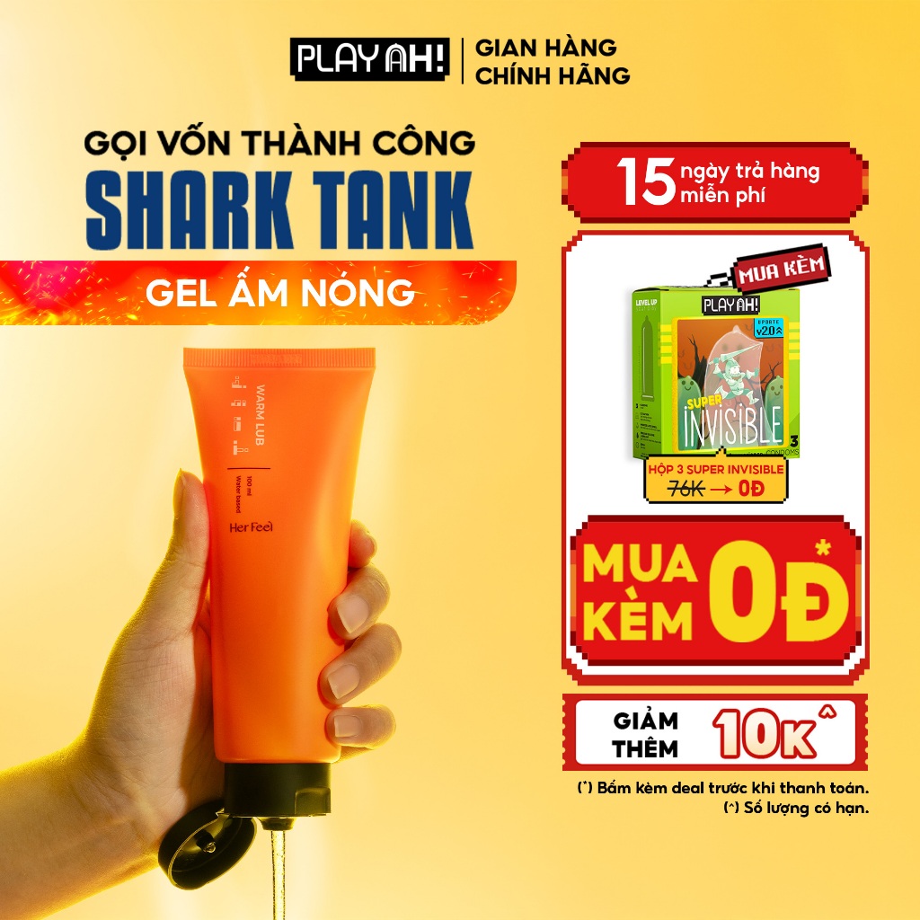 Gel Bôi Trơn Gốc Nước PlayAh! Her Feel Warm Lub Dạng Ấm Nóng 100ml