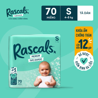 Tã/Bỉm Dán Rascals Size S (4-8kg) 70 miếng
