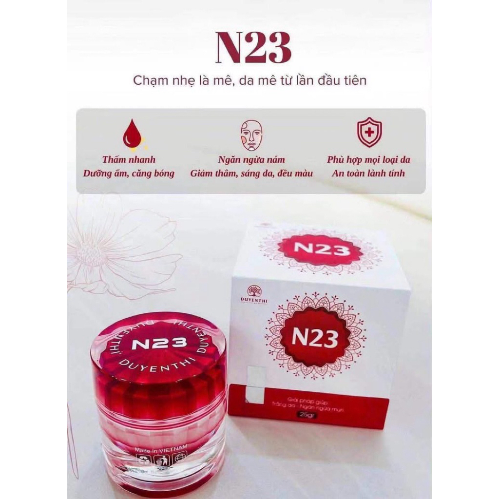Kem Dưỡng N23 Duyên Thị Dưỡng Trắng Da Hộp 25g ( mẫu 2025 kem trắng)