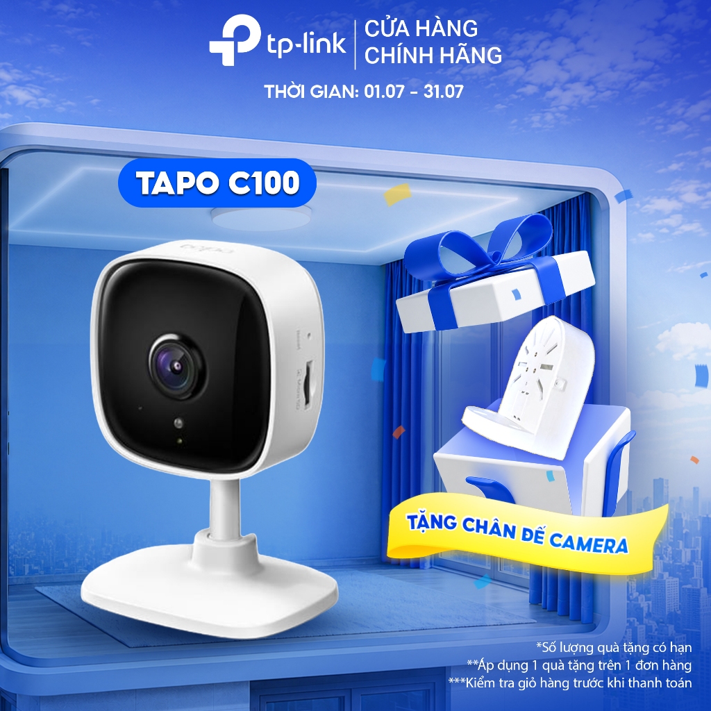 [1080p Full HD] Camera WiFi Trong Nhà TP-Link Tapo C100 (1080p) / C110 (3MP) | Nhìn Đêm | Phát Hiện 