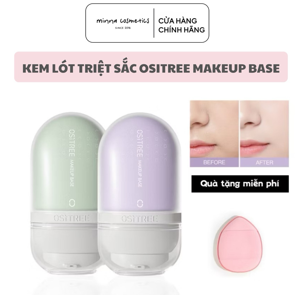 [Ositree] Kem lót trang điểm OSITREE dưỡng ẩm che khuyết điểm kiểm soát dầu làm sáng da 32g