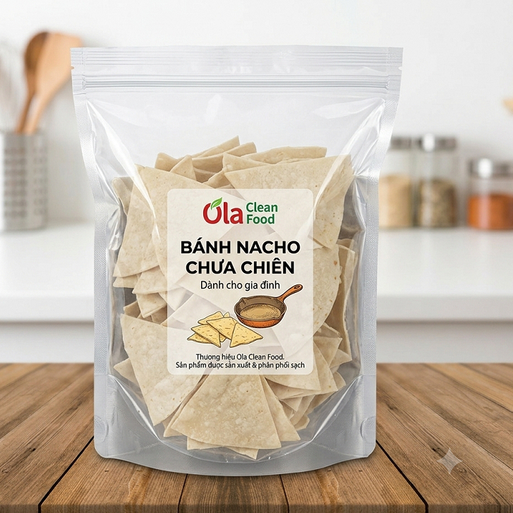 [GIÁ SỈ] Bánh Nachos chưa chiên, Bánh tortilla chips, Đế Nachos tự chiên làm Snack Handmade