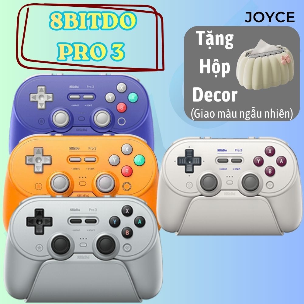 Tay cầm 8BitDo Pro 3 Bluetooth Gamepad (Kèm Dock sạc)