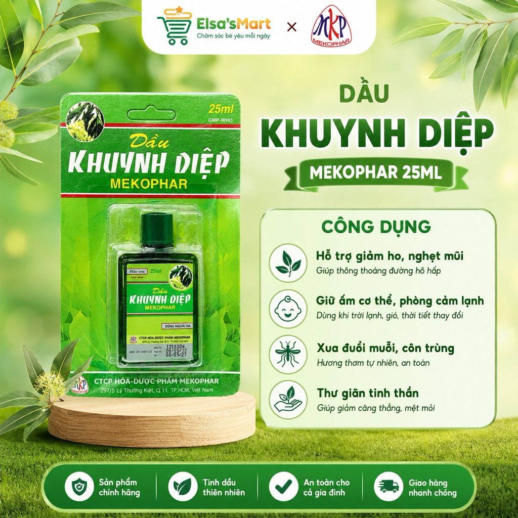 [Chính Hãng] Dầu Khuynh Diệp Mekophar 25ml