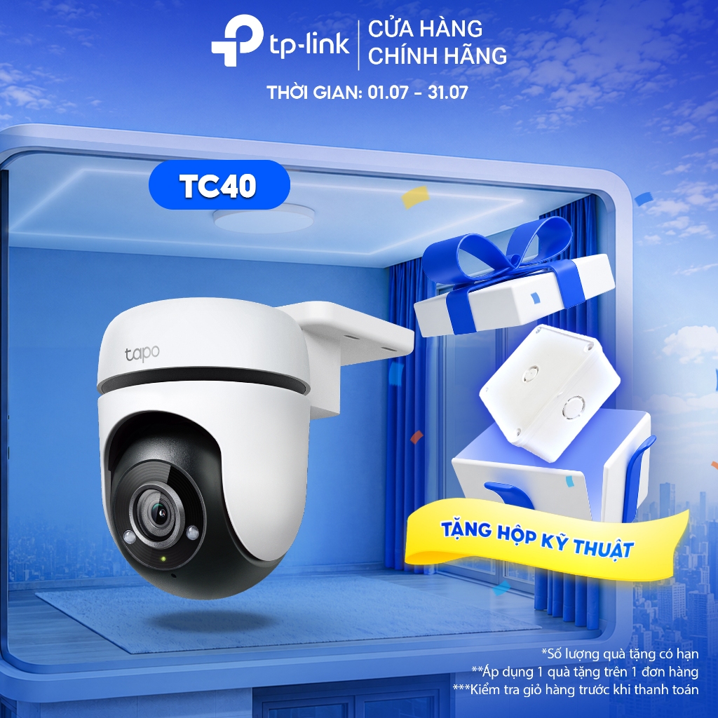 Camera An Ninh Ngoài Trời TP-Link Tapo TC40 / C510W / C520WS/ C530WS/ C560WS Quét 360 Độ, AI Phát Hi