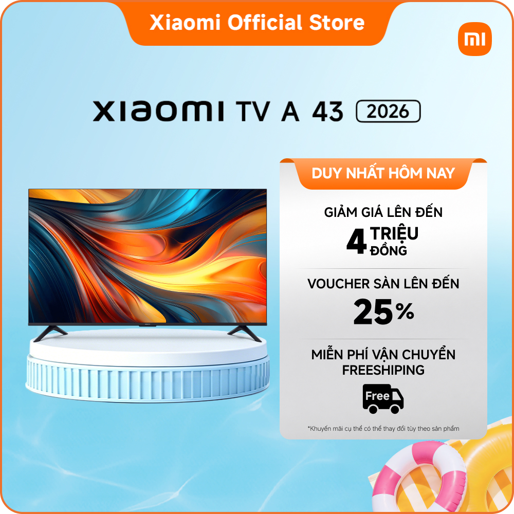 [TV Mới-Độc quyền online] Xiaomi TV A 43'' 2026(UHD) | Màn hình bảo vệ mắt 4K với chất lượng hình ảnh HDR