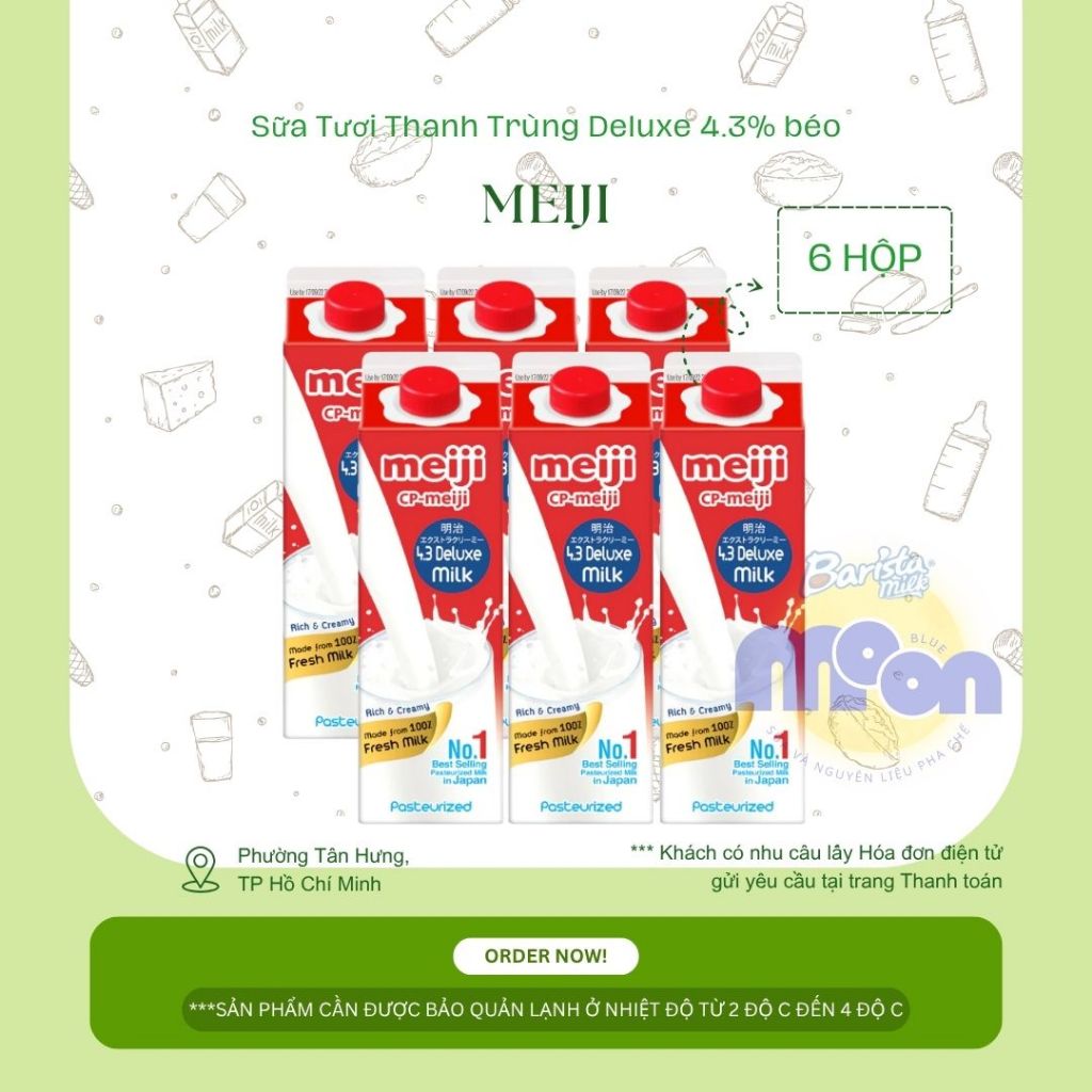 Combo 6 Hộp Sữa Tươi Thanh Trùng Meiji